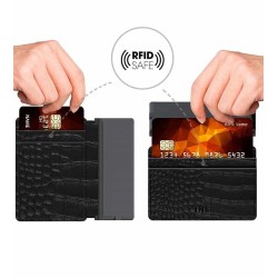 INE RECYCLED : Porte-carte à batterie intégrée en cuir recyclé – XOOPAR