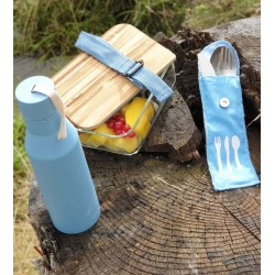 lunchbox et couverts ecoresponsable bleu clair ambiance 02 