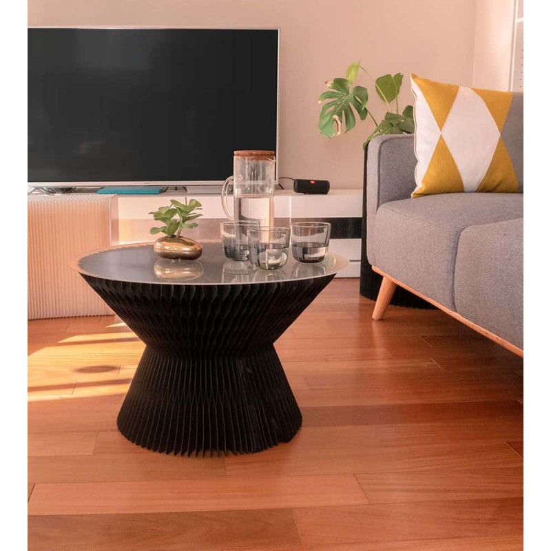 Table basse pliable en carton recyclable - STOOLY