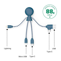 mr bio cable de charge multi connecteurs ecoresponsable xoopar 012 
