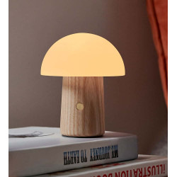 lampe champignon tactile bois gingko 018 