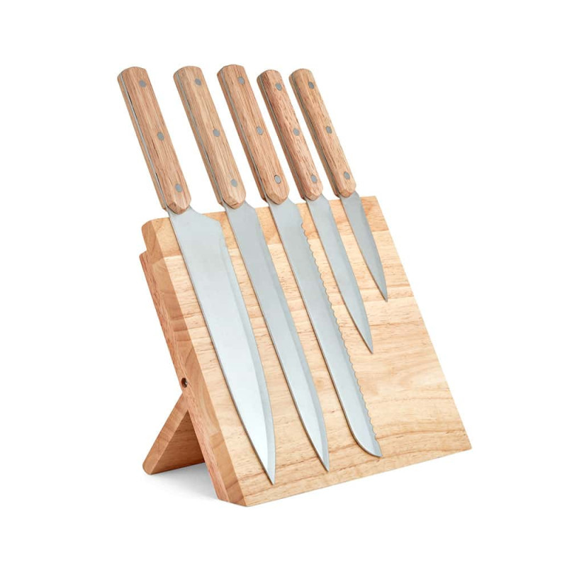Set 5 couteaux de cuisine et support magnétique Livoo Objectif
