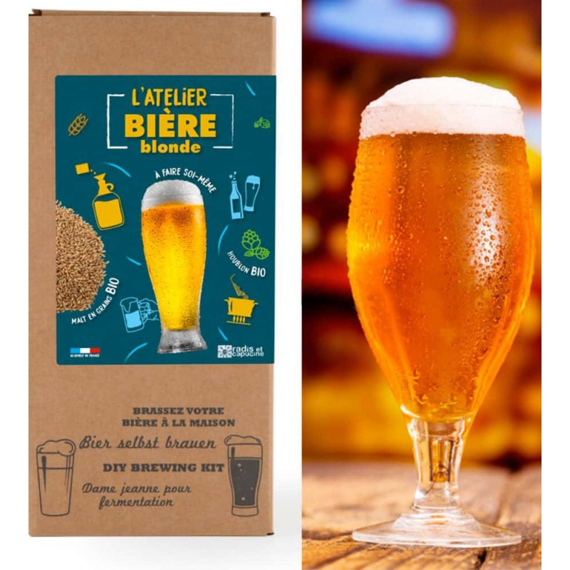 Coffret Atelier de Brassage Bière blonde Bio - RADIS ET CAPUCINE