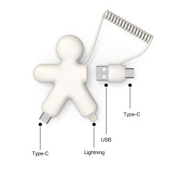 BUDDY BIO : Câble de charge multi-connecteurs bio-dégradable - XOOPAR