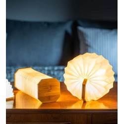 SMART ACCORDION : Lampe accordéon bois et papier - GINGKO